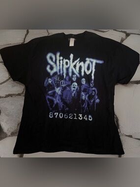 Slipknot 8706213 T-Shirt Mens XL Black Huge Graphic Double Sided Band Tour Metal